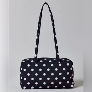 NWT! BAGGU x Urban Outfitters Nylon Bowler Bag - Black Polka Dot